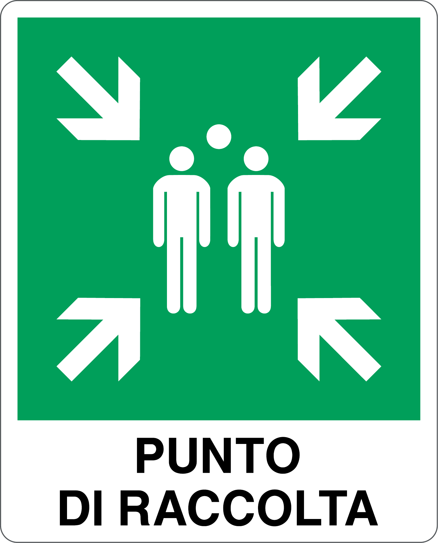 Cartello "Punto di raccolta"