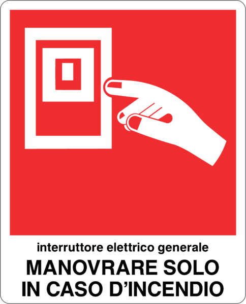 Cartello "Interruttore elettrico generale