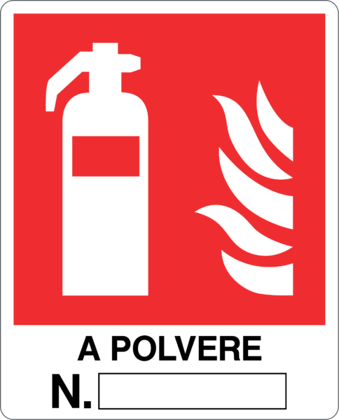 Cartello "Estintore a polvere nr"